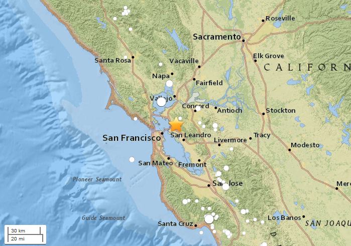 Earthquake shakes Bay Area awake early Thursday
