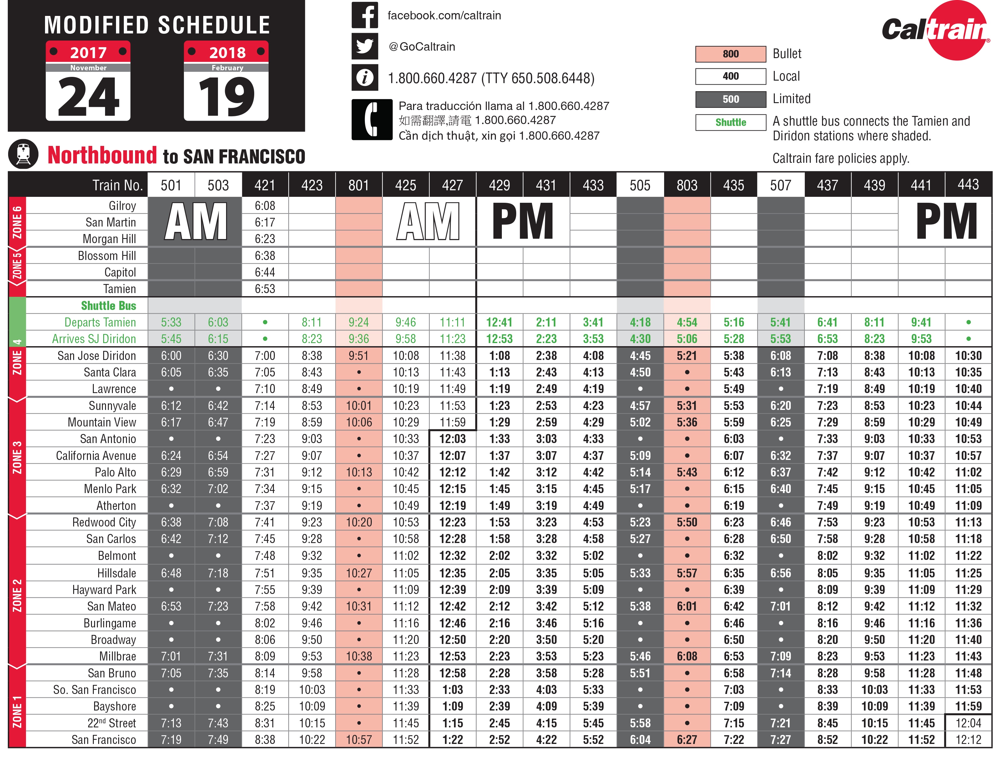 Caltrain schedule modified on President’s Day - Climate Online