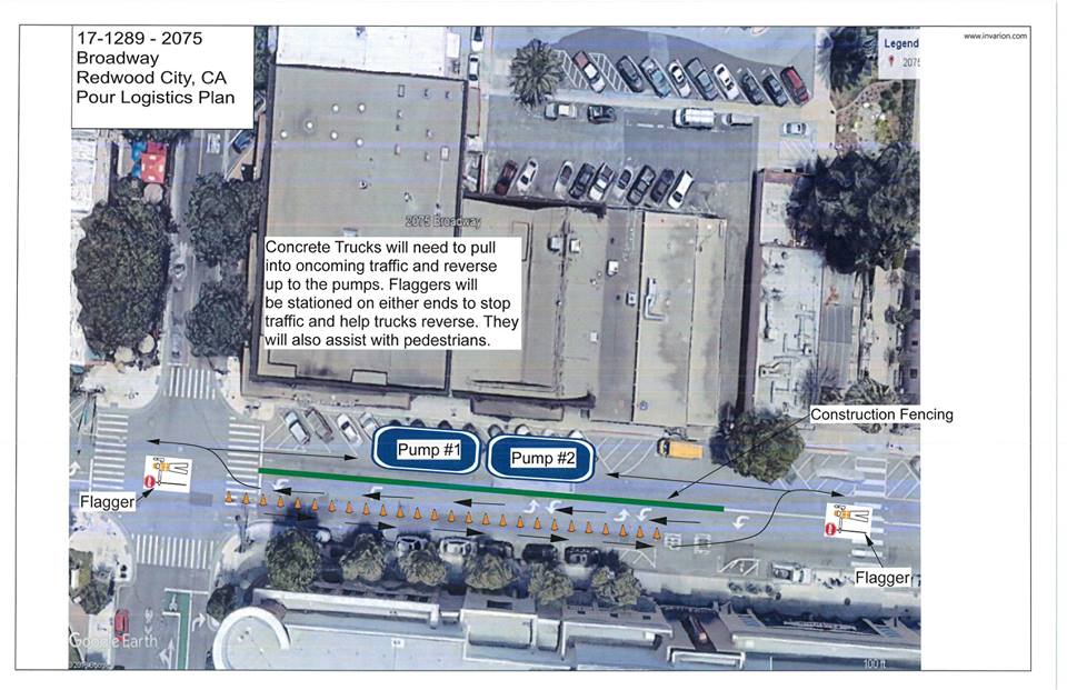 Drivers warned of traffic delays Thursday at Jefferson/Broadway in Redwood City