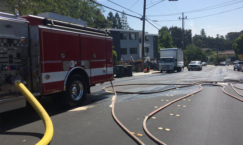Gas leak leads to temporary closure of Canyon Road in Redwood City