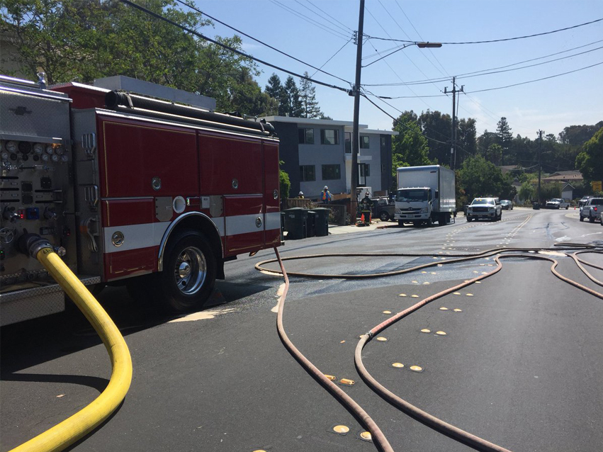 Gas leak leads to temporary closure of Canyon Road in Redwood City