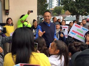 Nearly 200 families, supporters protest Redwood City School District proposals