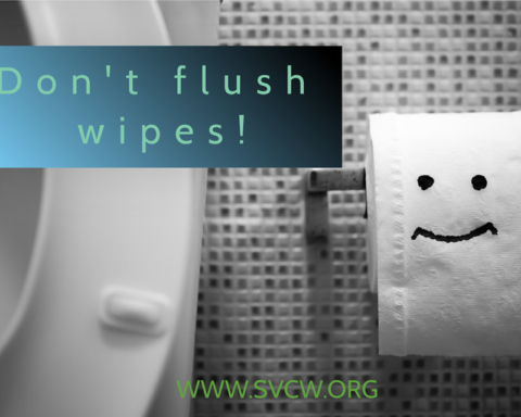 Please don't flush disinfecting wipes, paper towels in the toilet