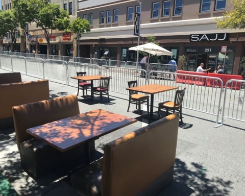 San Mateo transitions parking spaces into outdoor dining