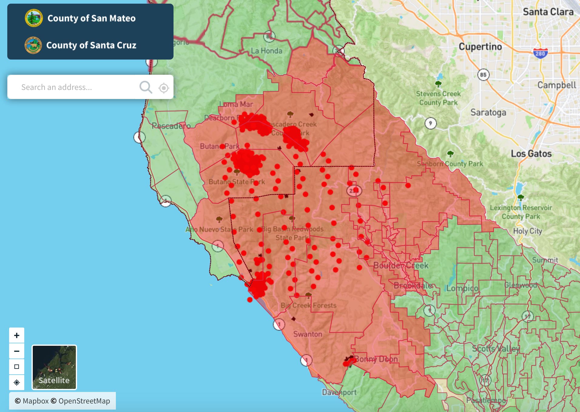 CZU August Lightning Complex fires grow to 25 000 acres Climate