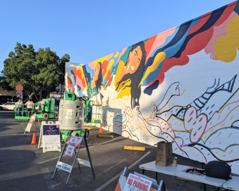 Foundation’s women-and-science-inspired mural underway in San Carlos