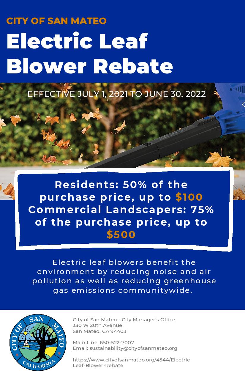 San Mateo Launches Electric Leaf Blower Rebate Program To Reduce Noise 