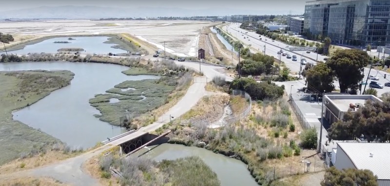 Flood mitigation project underway at entrance of Bedwell Bayfront Park