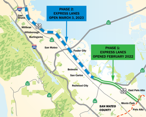 SM 101 Express Lanes to be Open to All FasTrak® Flex Users Starting March 3