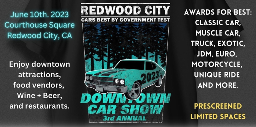 3rd Annual Downtown Redwood City Car Show to roll into Courthouse